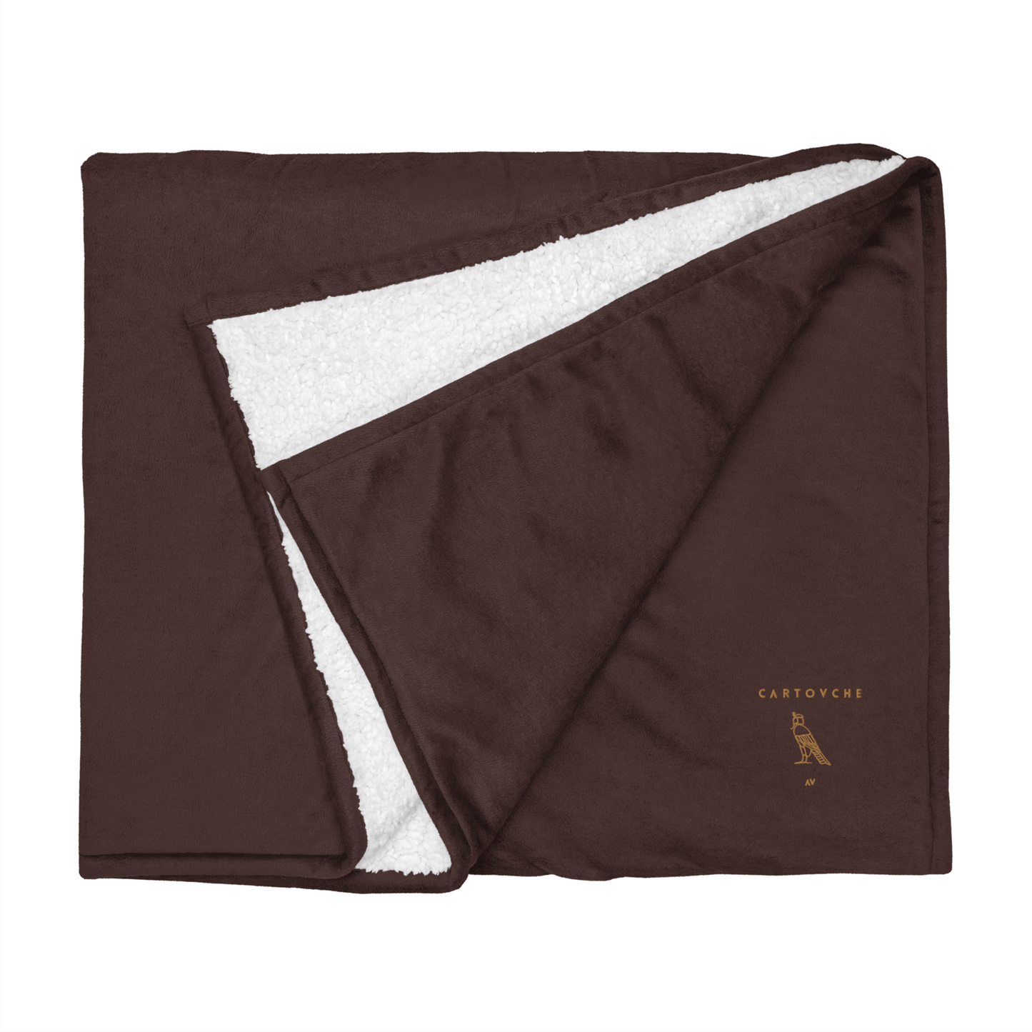 Premium Sherpa Throw Blanket - Embroidered Cartovche Logo