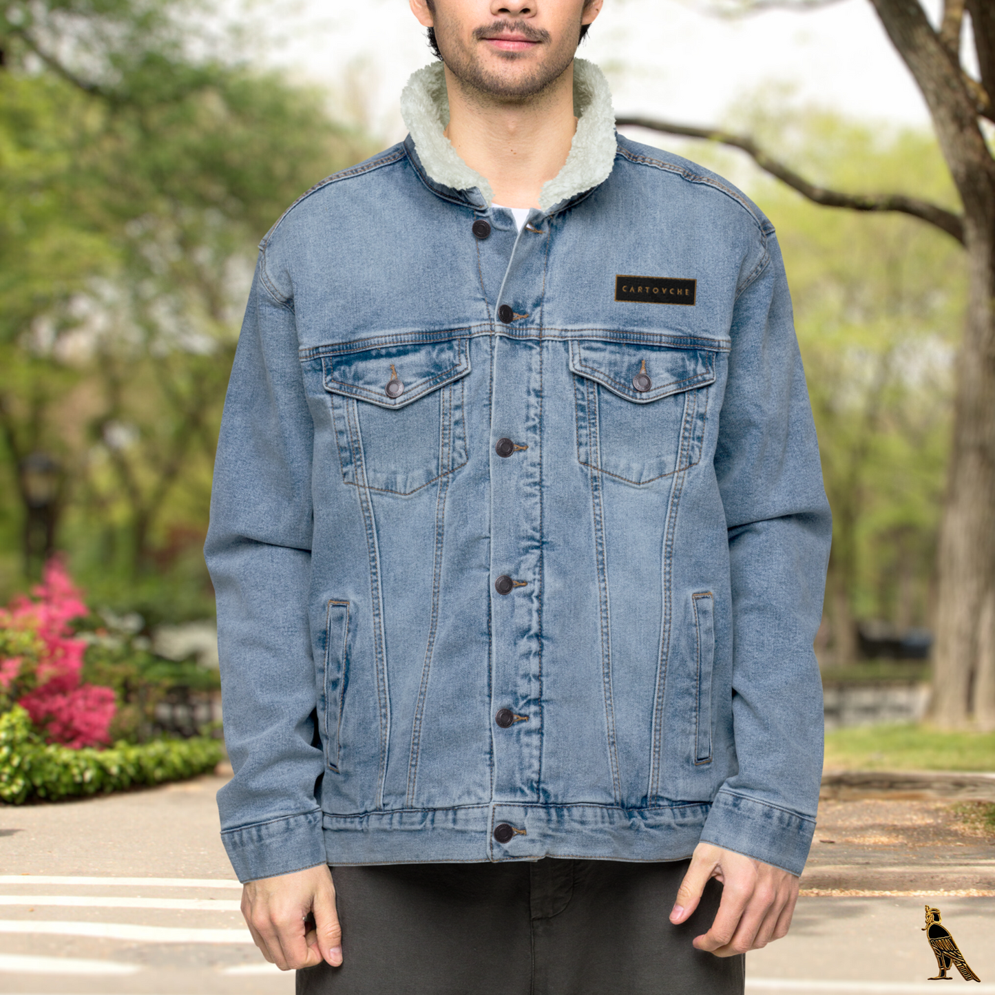 Men's Denim Sherpa Jacket | Blue