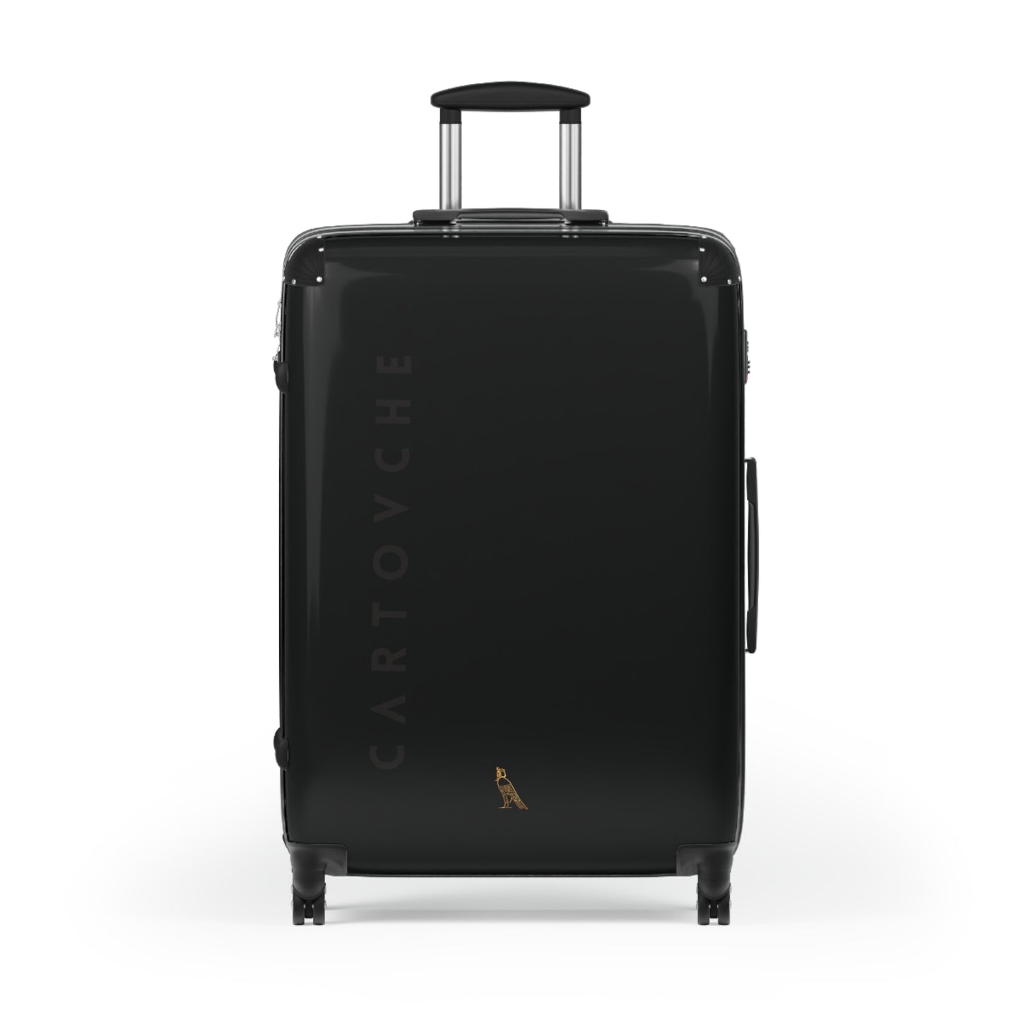 Suitcase | Black (Large Vertical Grey Cartovche Logo)