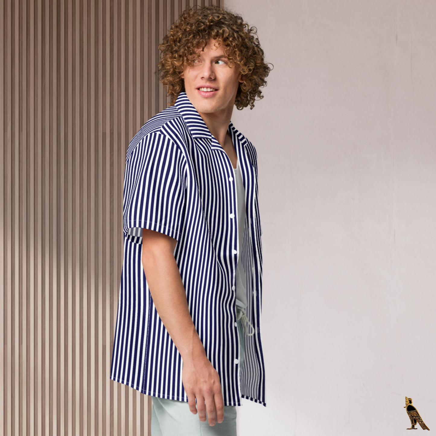 Blue & White Stripe Vacation Shirt