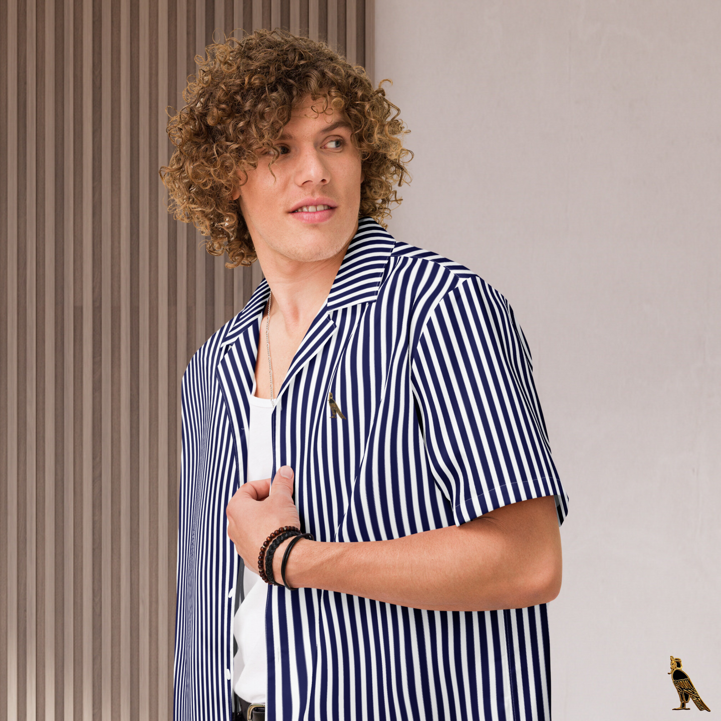 Blue & White Stripe Vacation Shirt