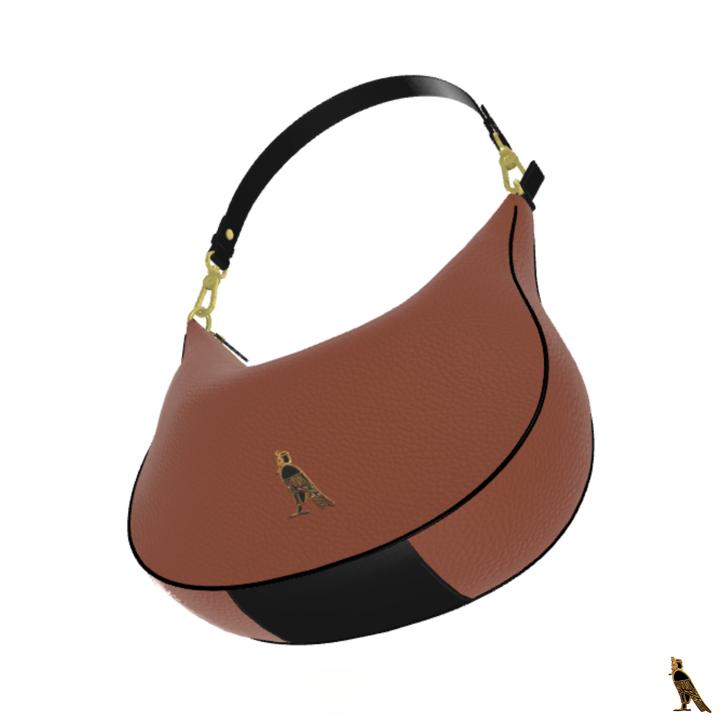 Curve Hobo Bag - Brown (Horus Logo)
