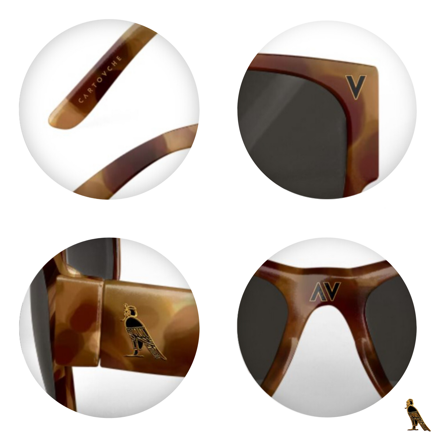 Sunglasses (Tortoise Shell) with Horus logo