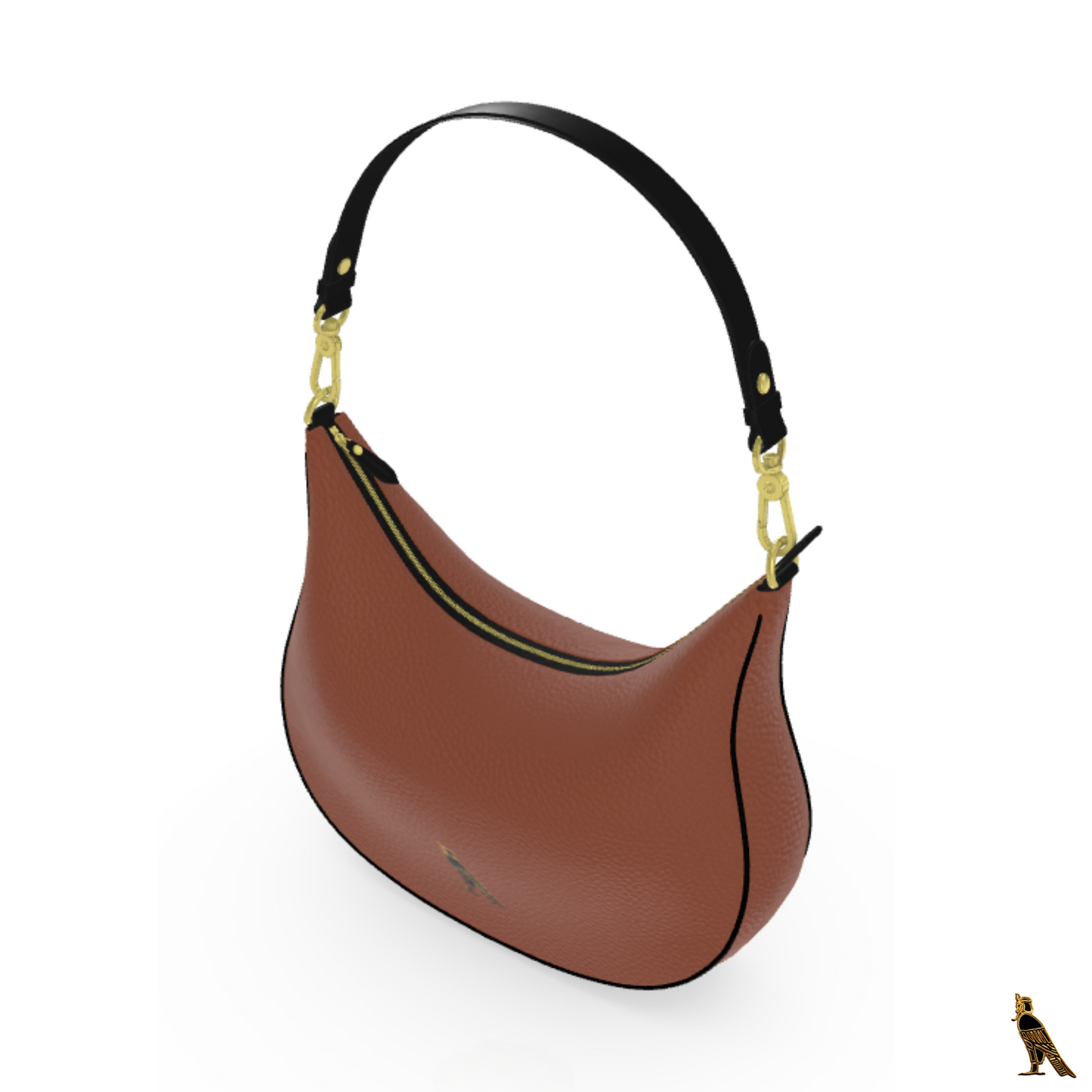 Curve Hobo Bag - Brown (Horus Logo)