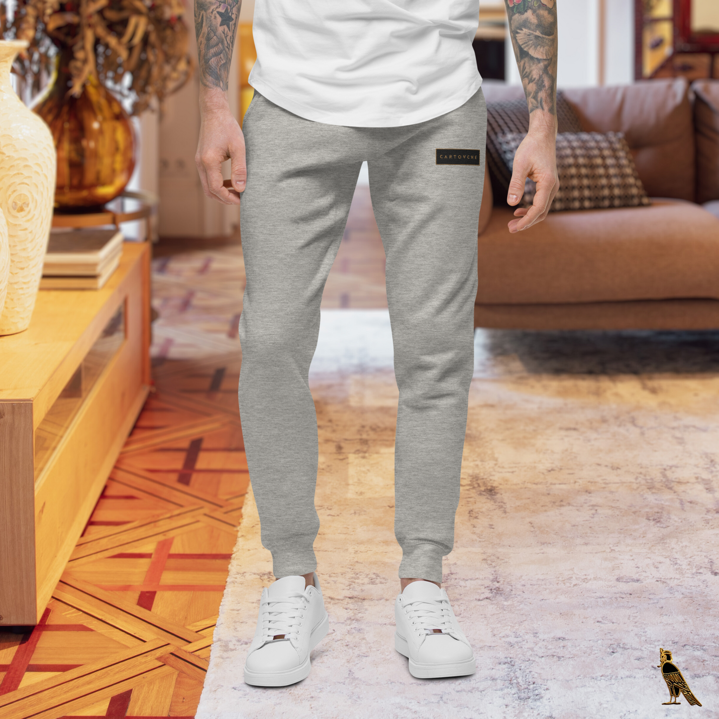 Men's Embroidered Fleece Sweatpants | Black Label