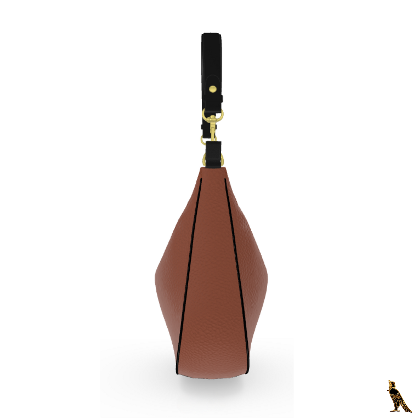 Curve Hobo Bag - Brown (Horus Logo)