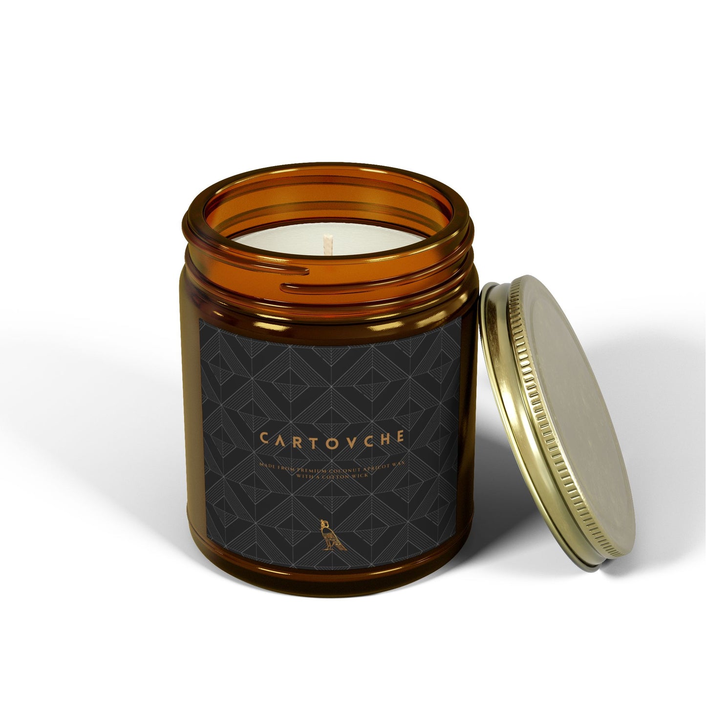 Scented Coconut Apricot Candles (4oz, 9oz) Amber Jar