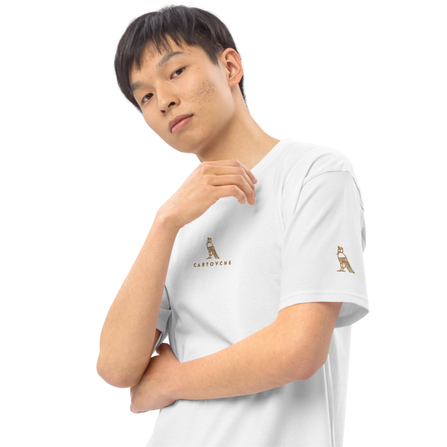 Men’s Embroidered 100% Cotton Heavyweight T-Shirt