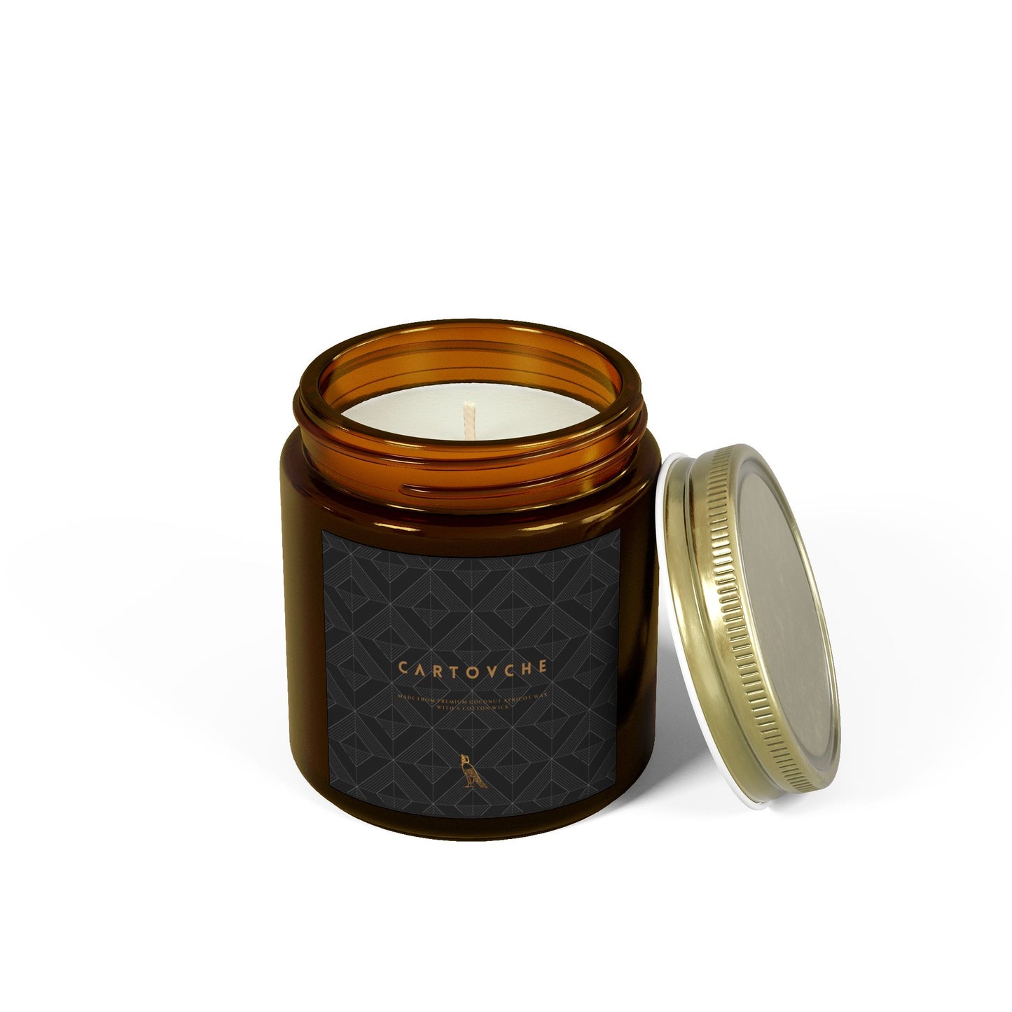 Scented Coconut Apricot Candles (4oz, 9oz) Amber Jar