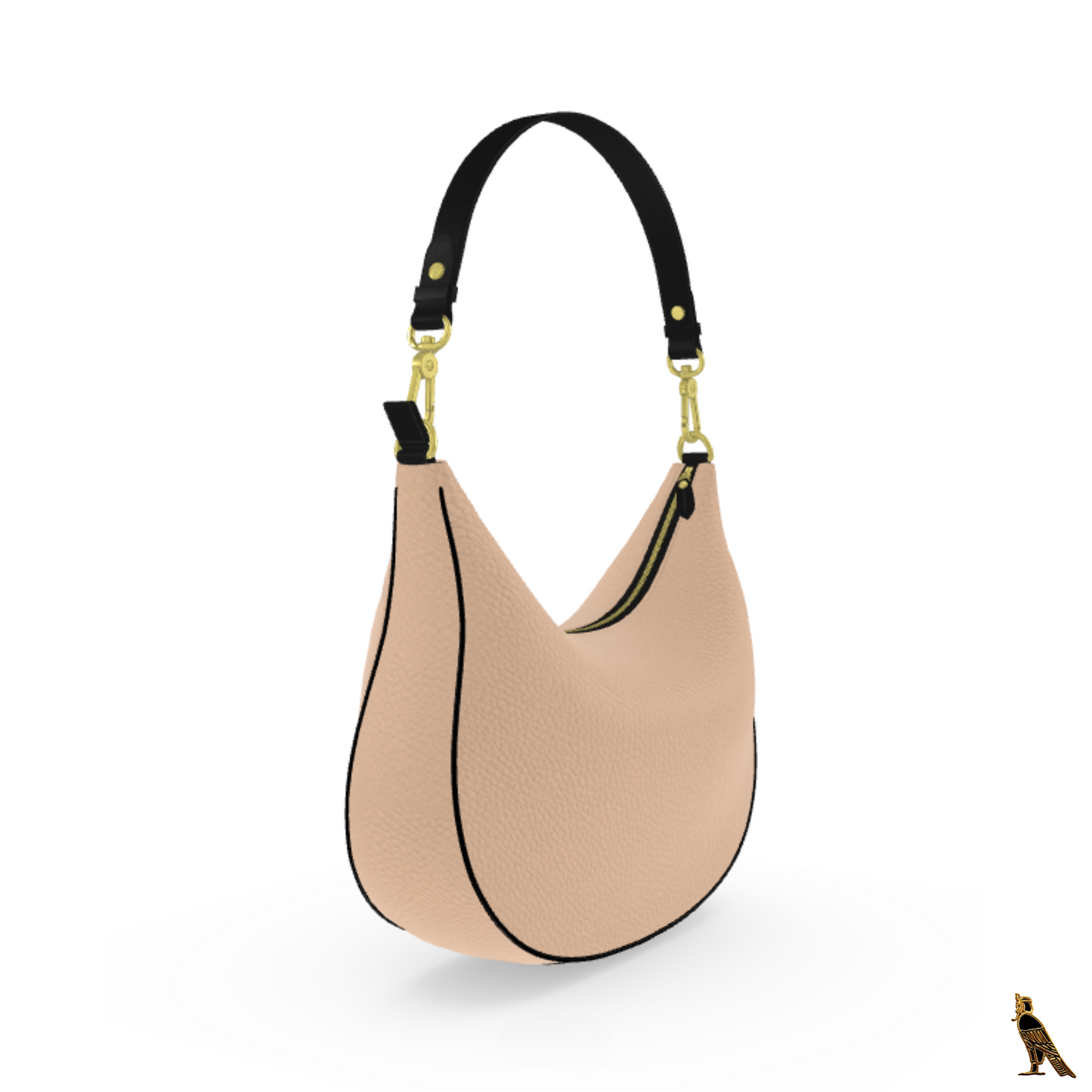 Curve Hobo Bag - Beige (Horus Logo)
