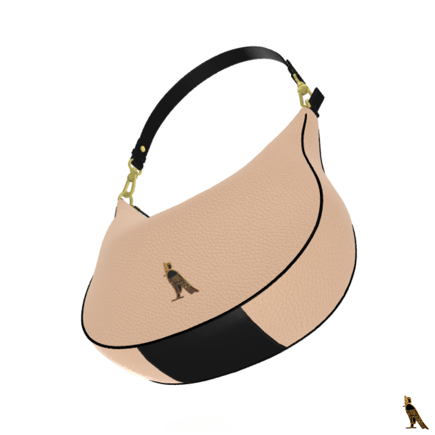 Curve Hobo Bag - Beige (Horus Logo)