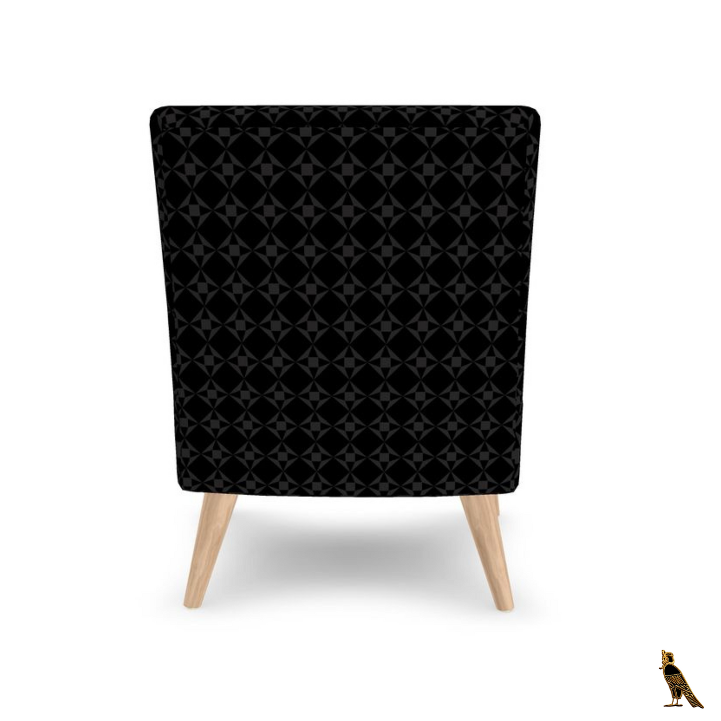 Occasional Chair - Velour | Black & Grey Geo Pattern