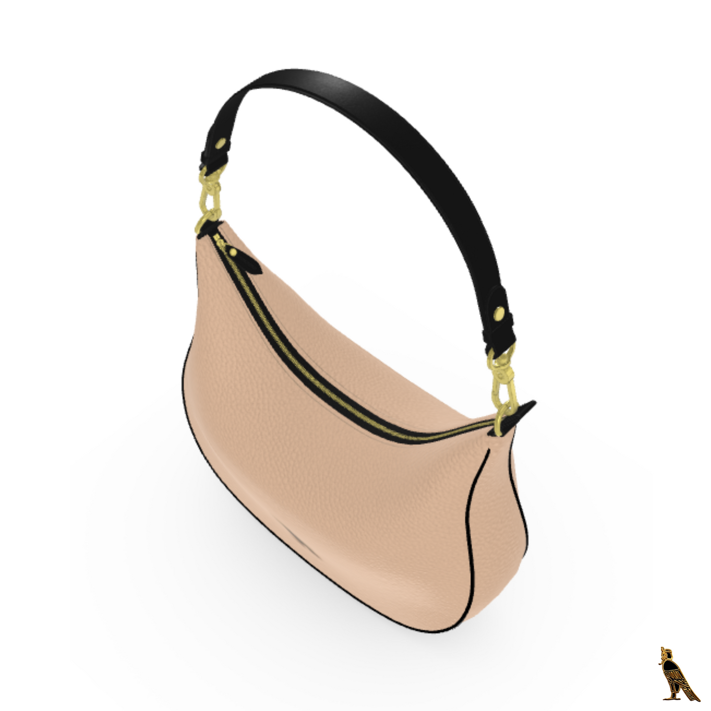 Curve Hobo Bag - Beige (Horus Logo)