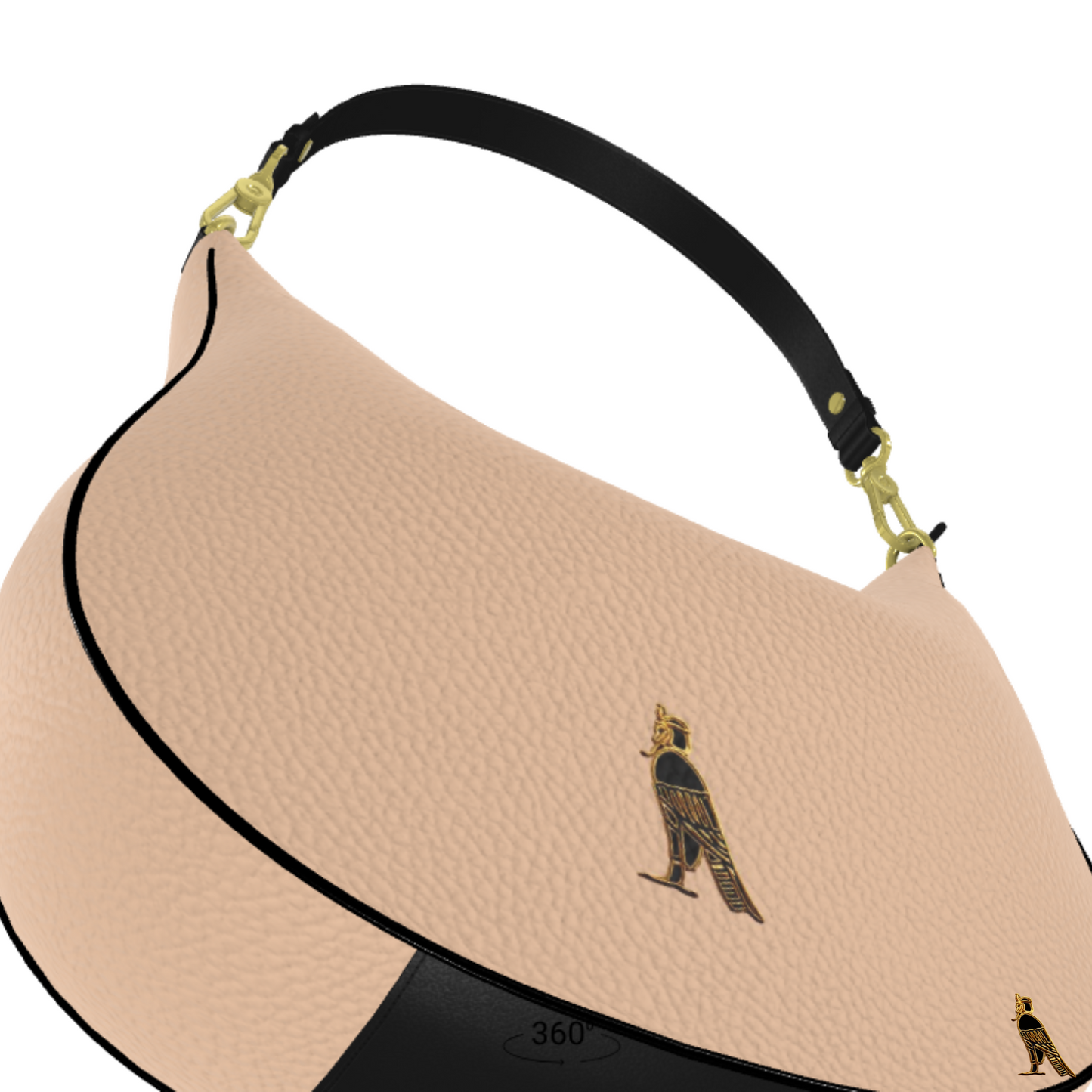 Curve Hobo Bag - Beige (Horus Logo)