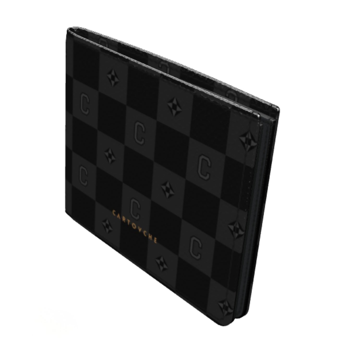 Men's Nappa Leather Wallet (Black & Grey Monogram)