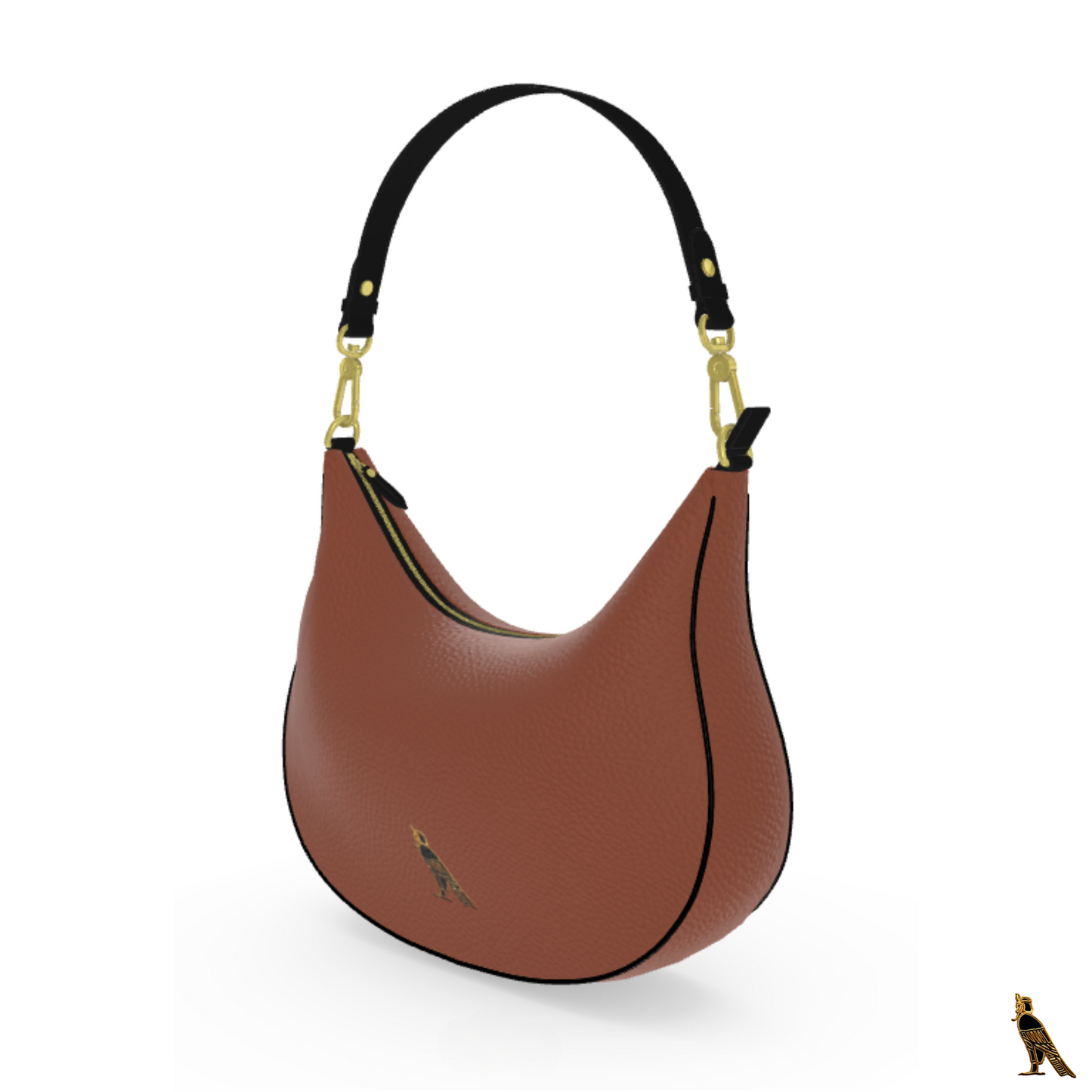 Curve Hobo Bag - Brown (Horus Logo)