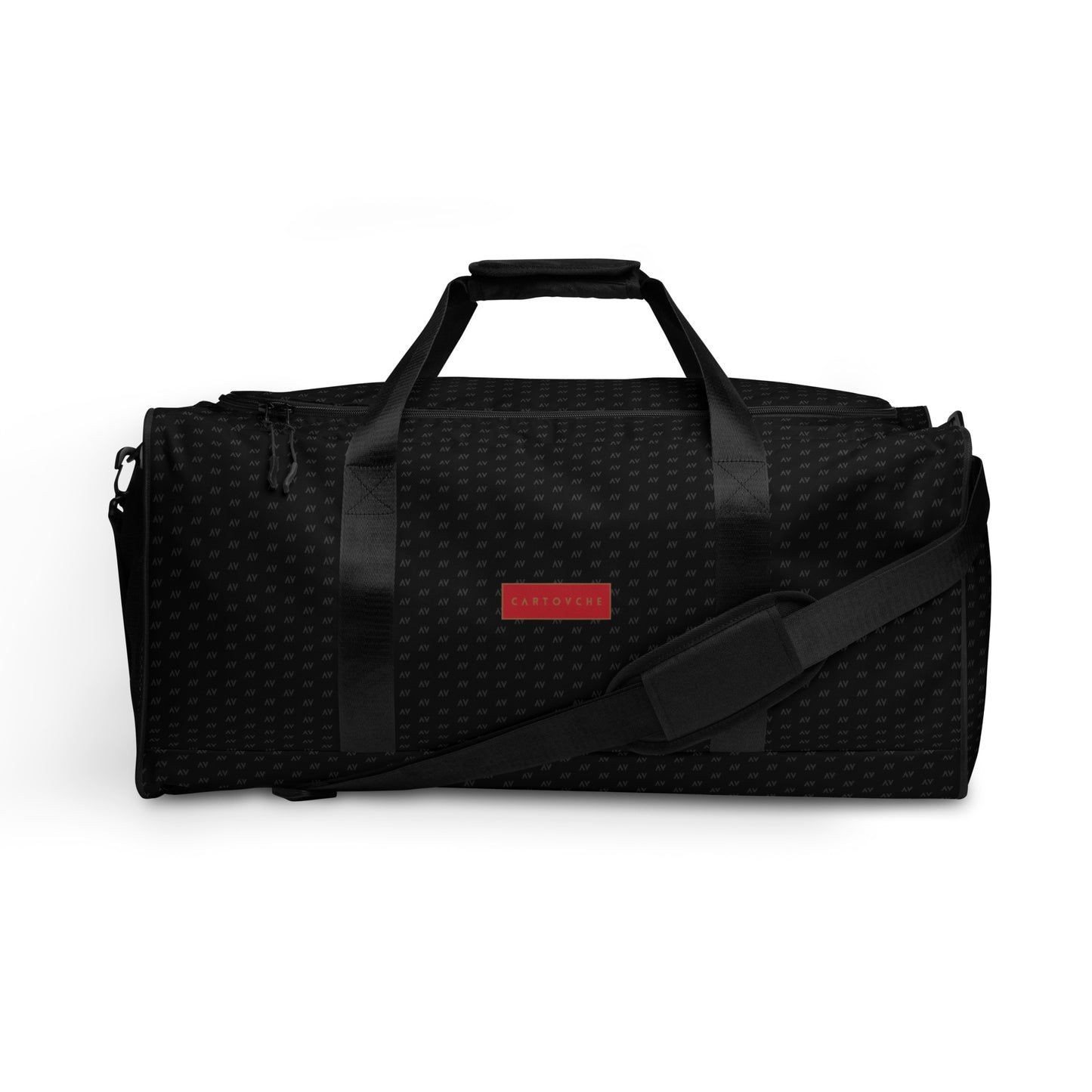 Cartovche Duffle Bag (Black on Black with Gold - Red Label)