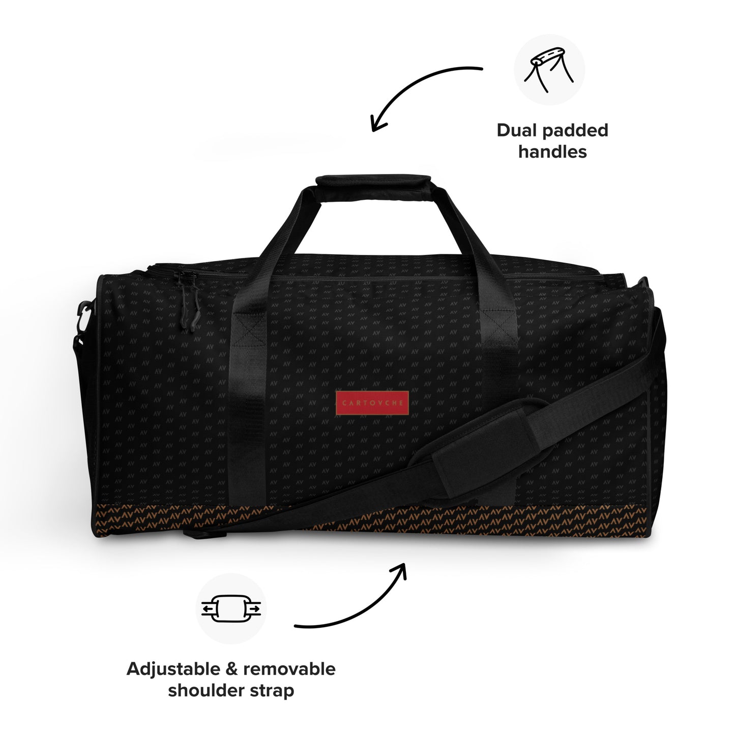 Cartovche Duffle Bag (Black & Gold - Red Label)