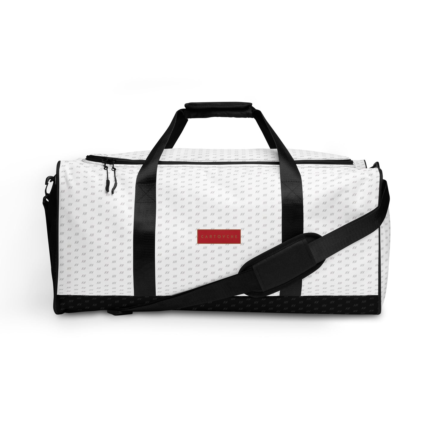 Cartovche Duffle Bag (White & Black with Gold - Red Label)