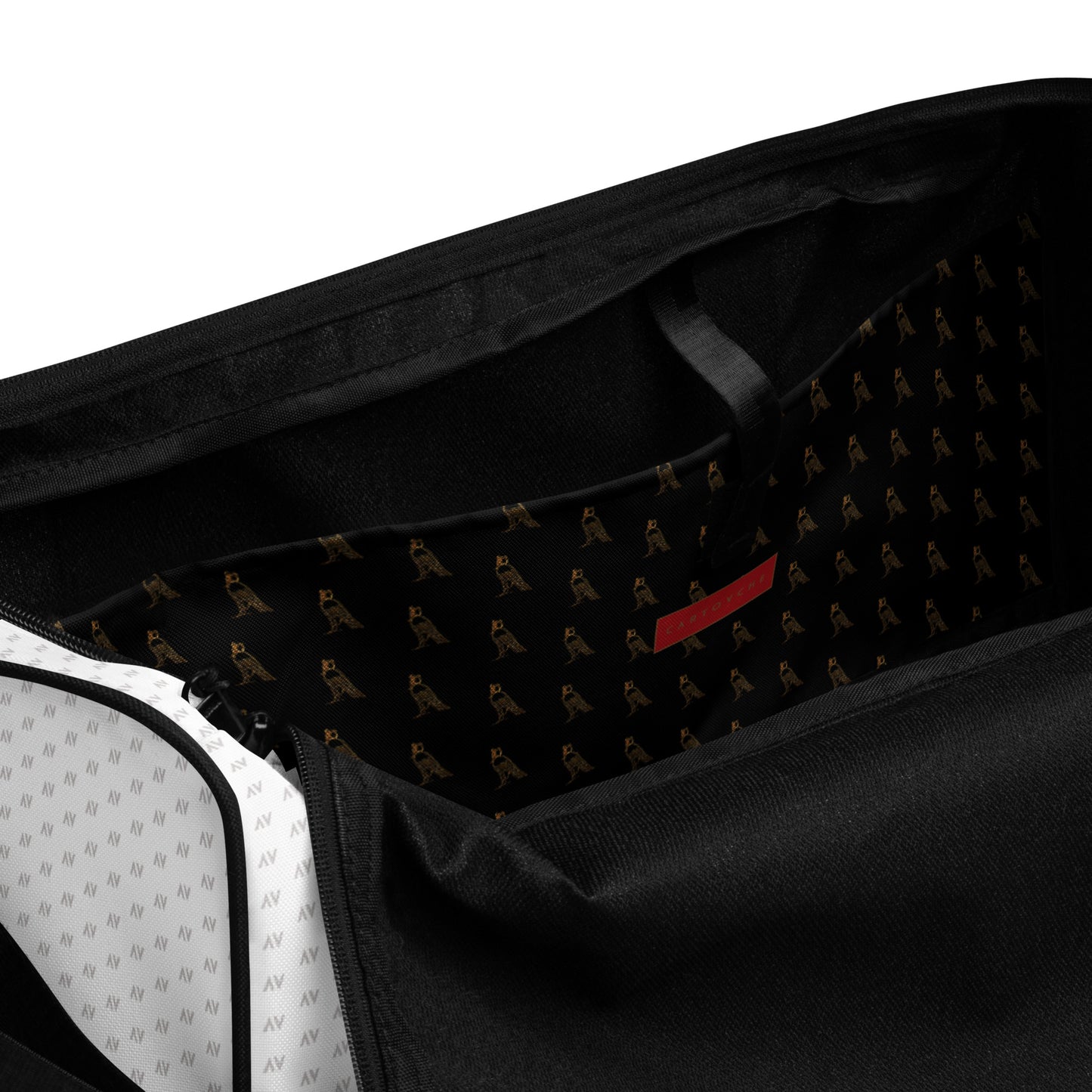 Cartovche Duffle Bag (White & Black with Gold - Red Label)