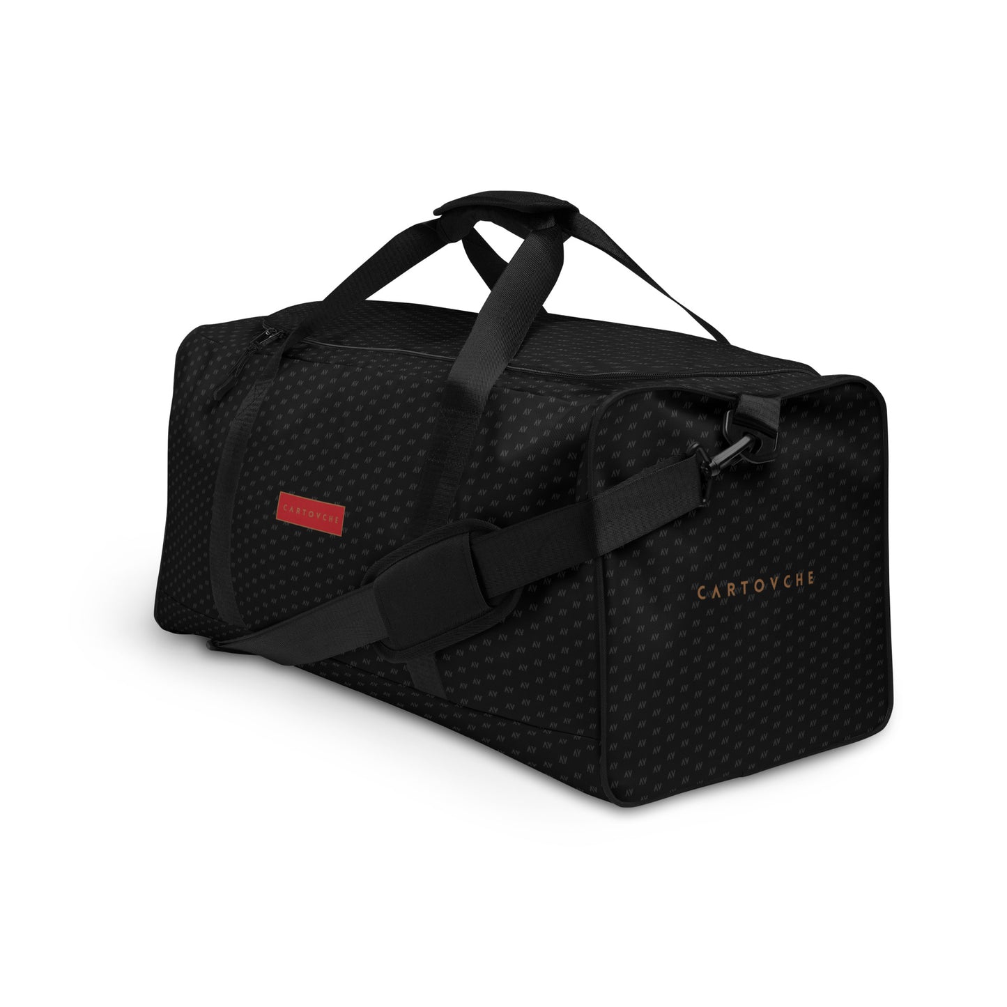 Cartovche Duffle Bag (Black on Black with Gold - Red Label)