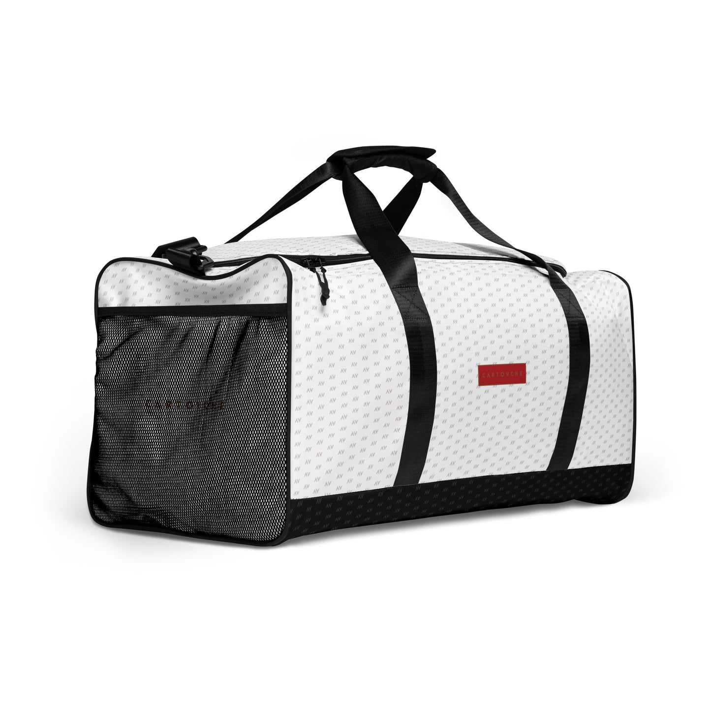 Cartovche Duffle Bag (White & Black with Gold - Red Label)