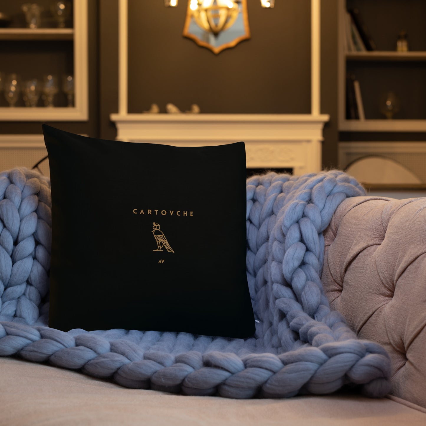 'Gold 'AV' Portal' Cushion