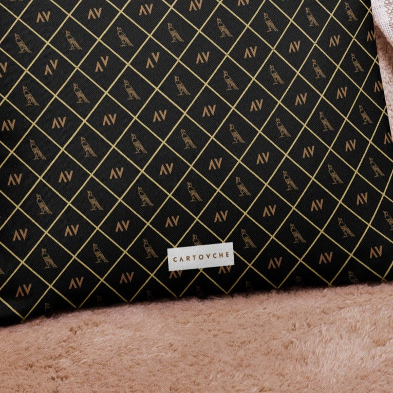 'Gold Cartovche Diamonds' Cushion