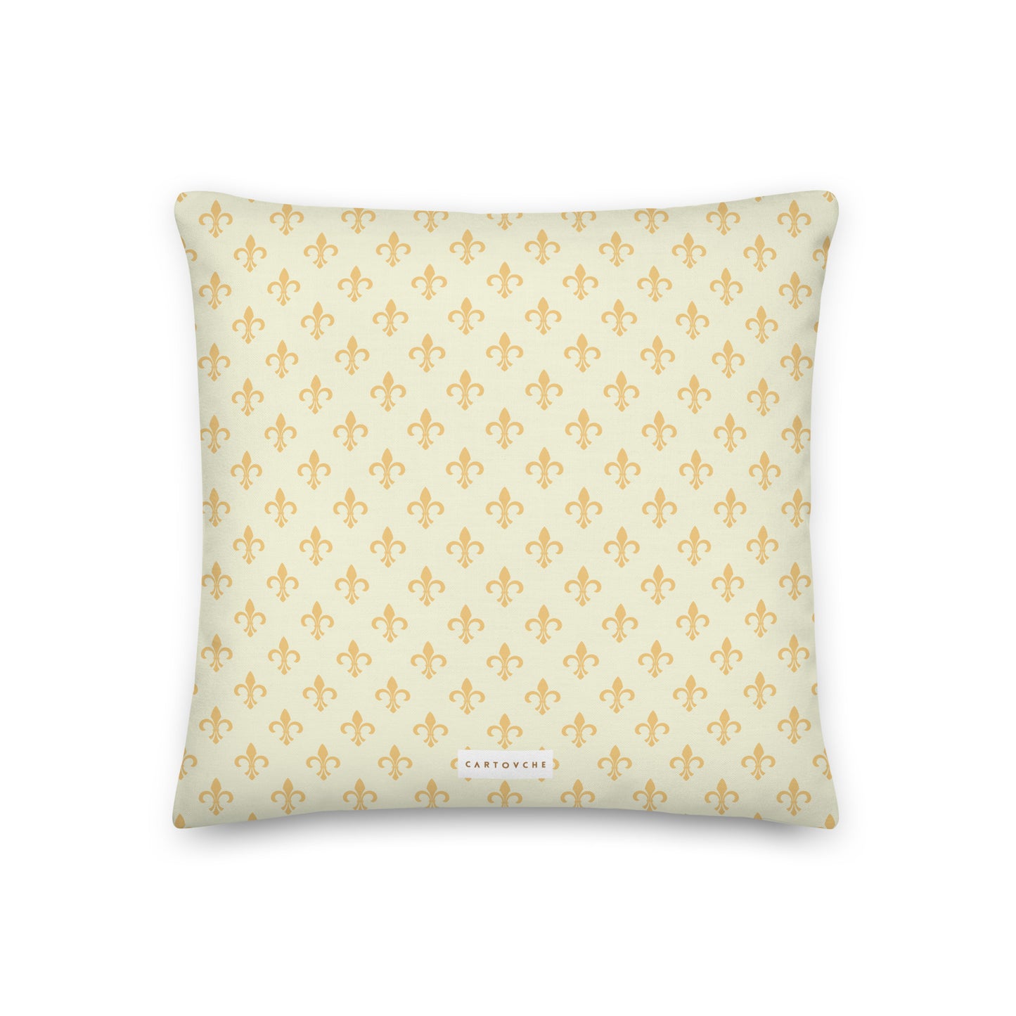 'Gold Fleur-de-lis' Cushion (Beige)