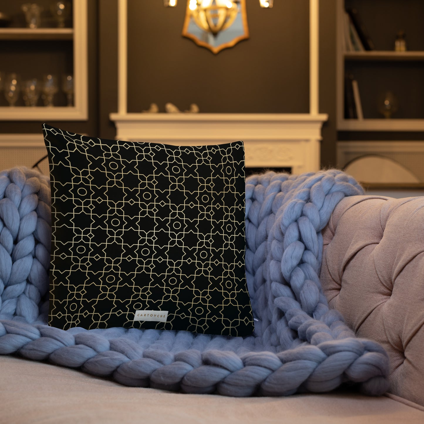 'Gold X & O's' Cushion