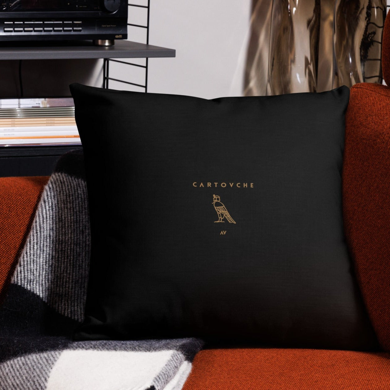 'Gold 'AV' Portal' Cushion