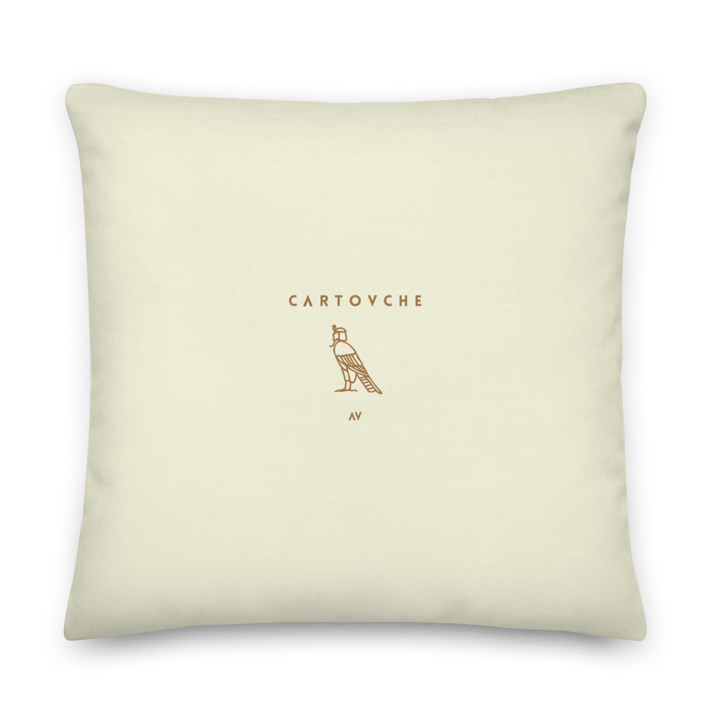 'Gold Geometry' Cushion (Beige)