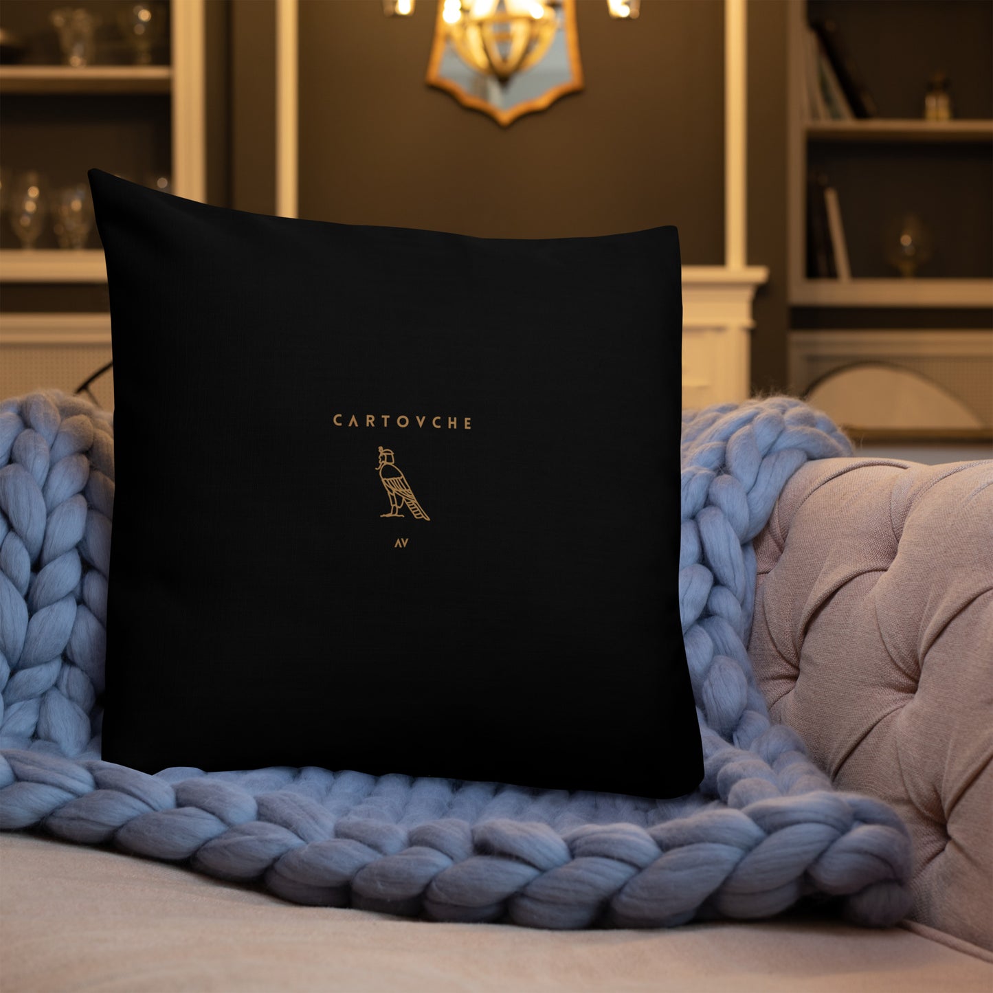 'Gold Cartovche Diamonds' Cushion