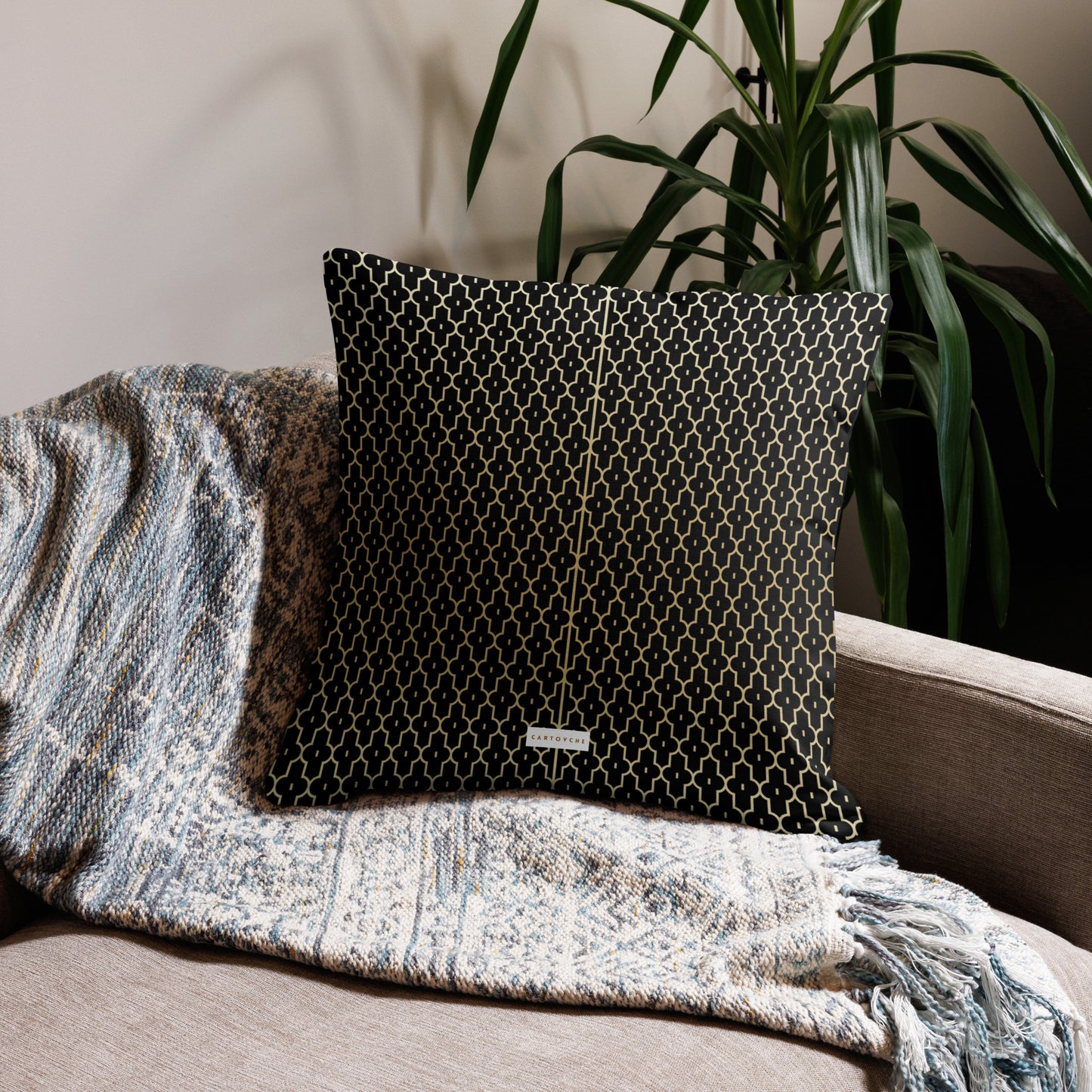 'Gold Geometry' Cushion