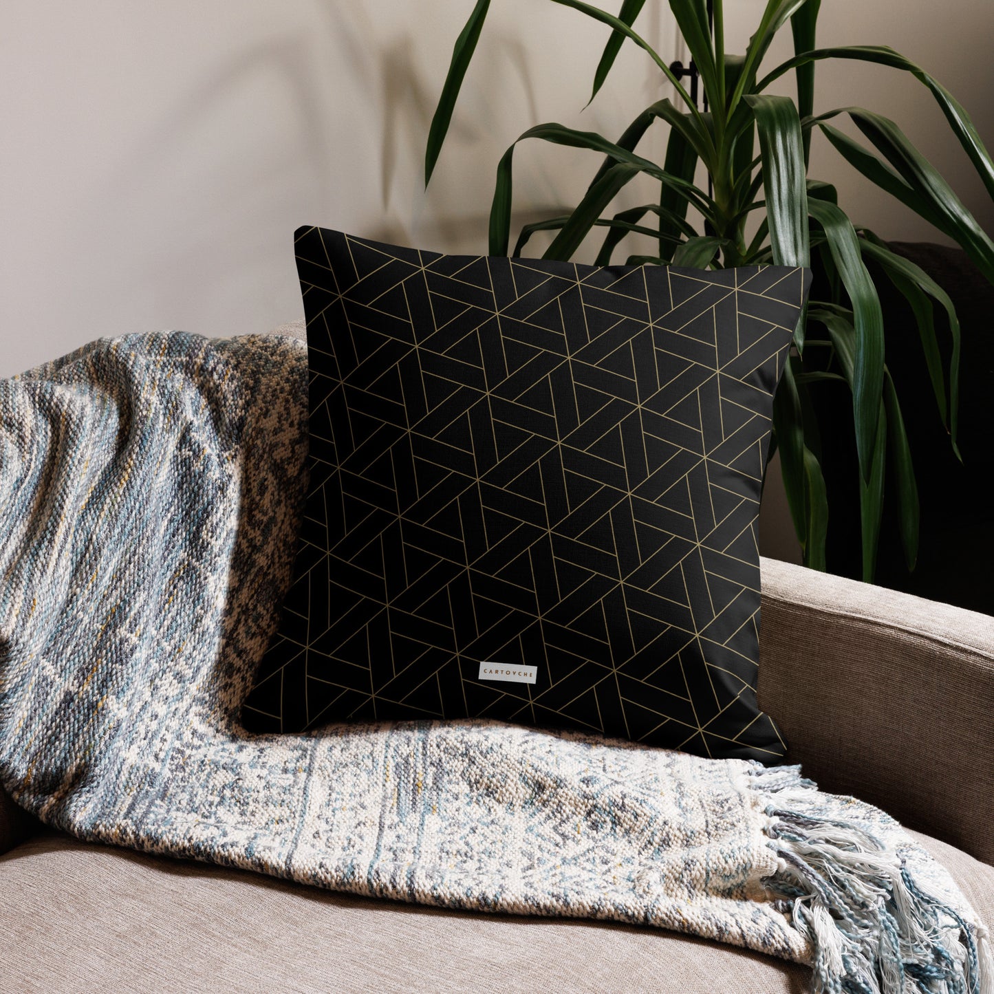 'Gold Triangles' Cushion