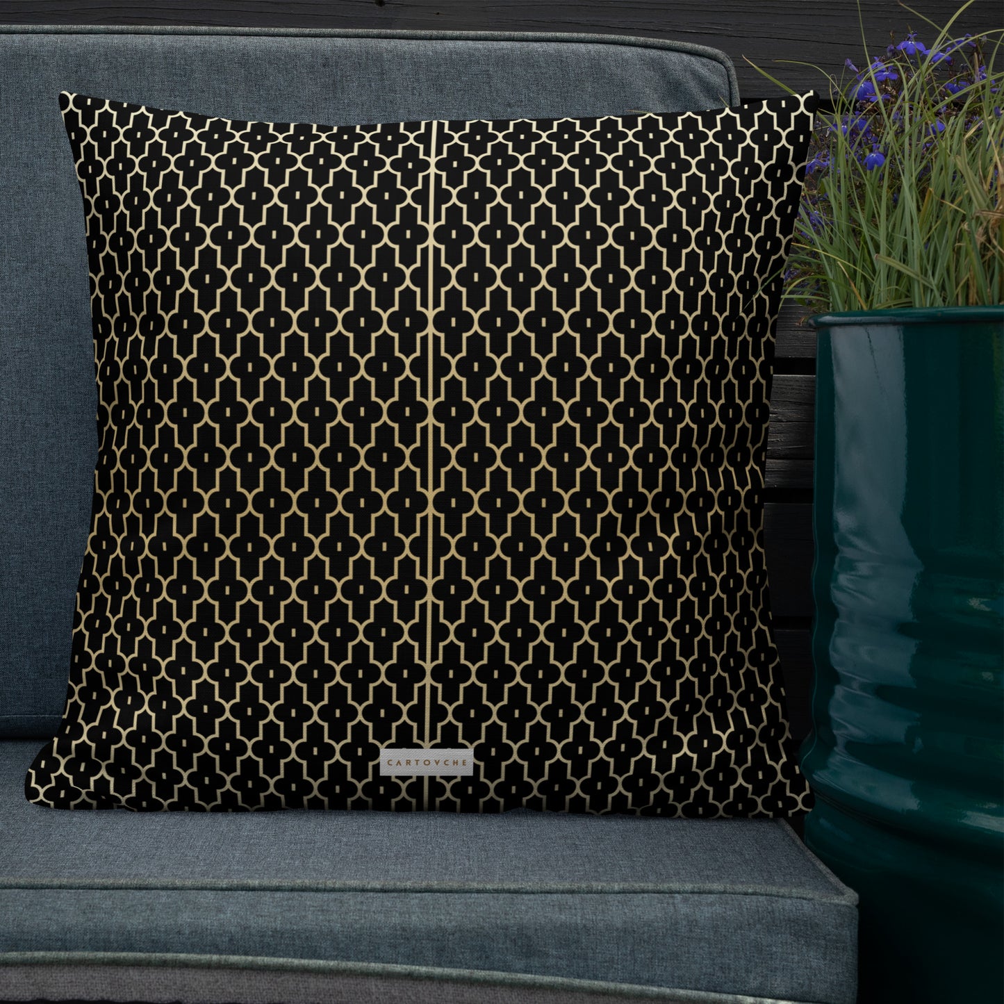 'Gold Geometry' Cushion