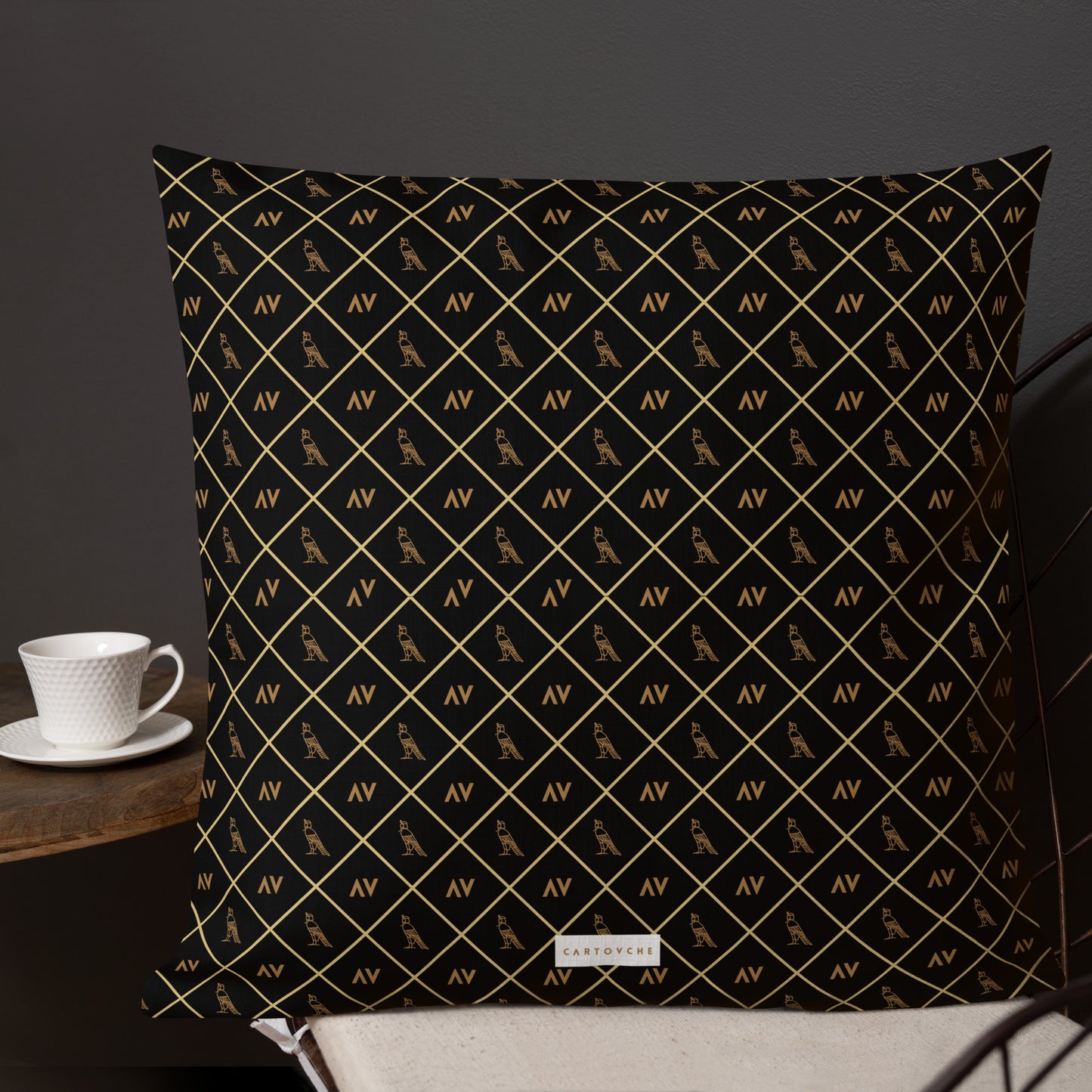 'Gold Cartovche Diamonds' Cushion