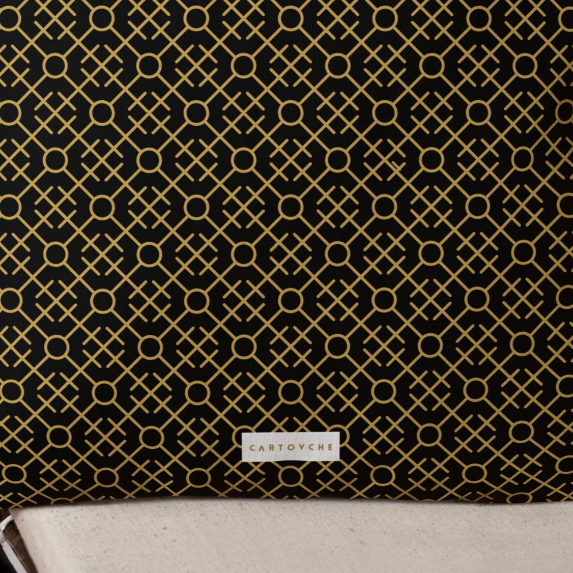 'Gold Lattice' Cushion