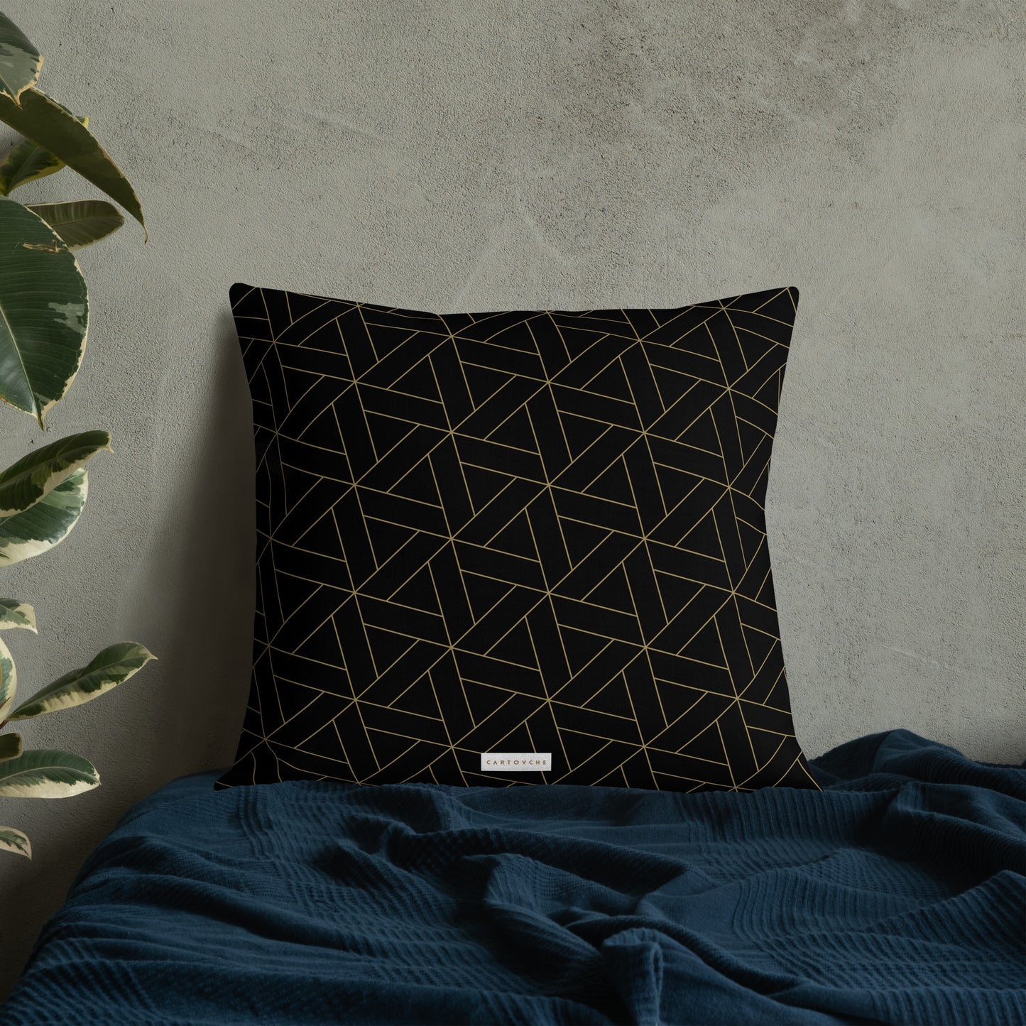 'Gold Triangles' Cushion