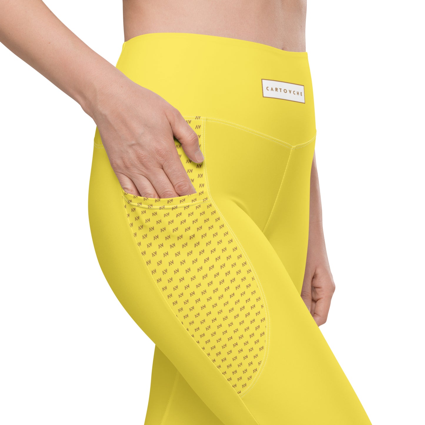 Women's Leggings with Pockets (Yellow)