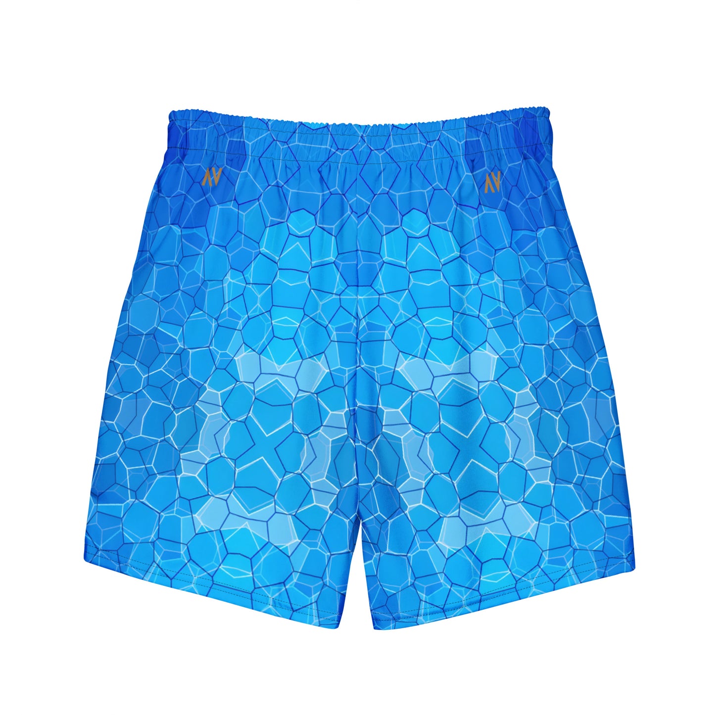 Men's Swim Trunks - Cartovche Badge (Shallow Water Blue)