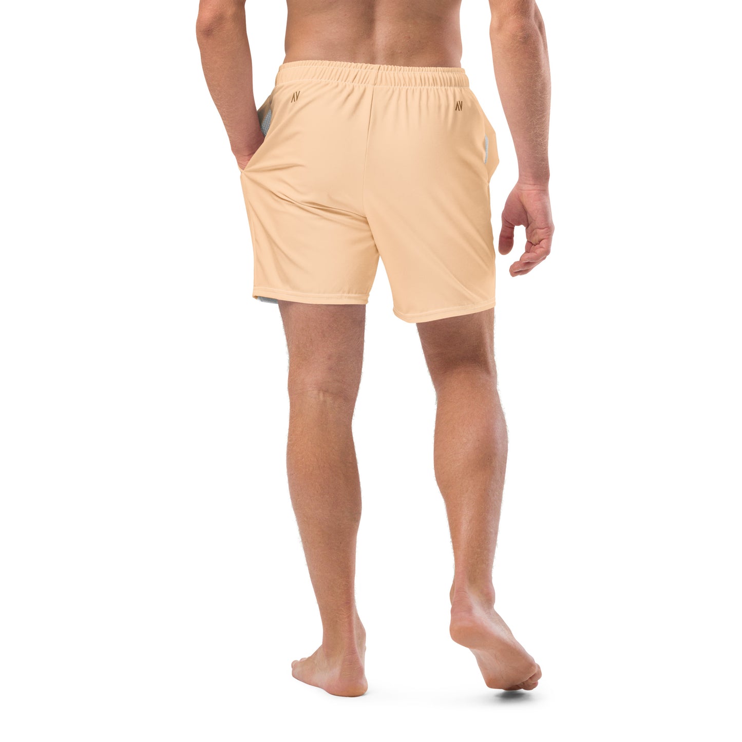 Men's Swim Trunks - Cartovche Logo (Peaches & Cream)