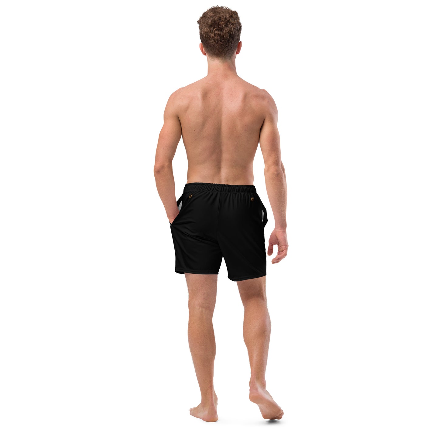 Men's Swim Trunks - Cartovche Logo (Black)