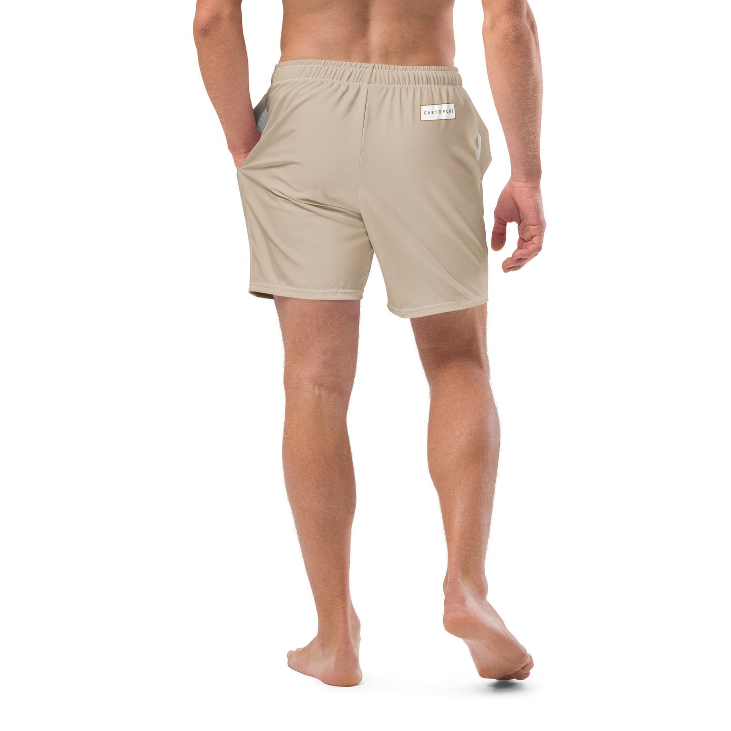 Men's Swim Trunks - Horus Logo (Khaki)