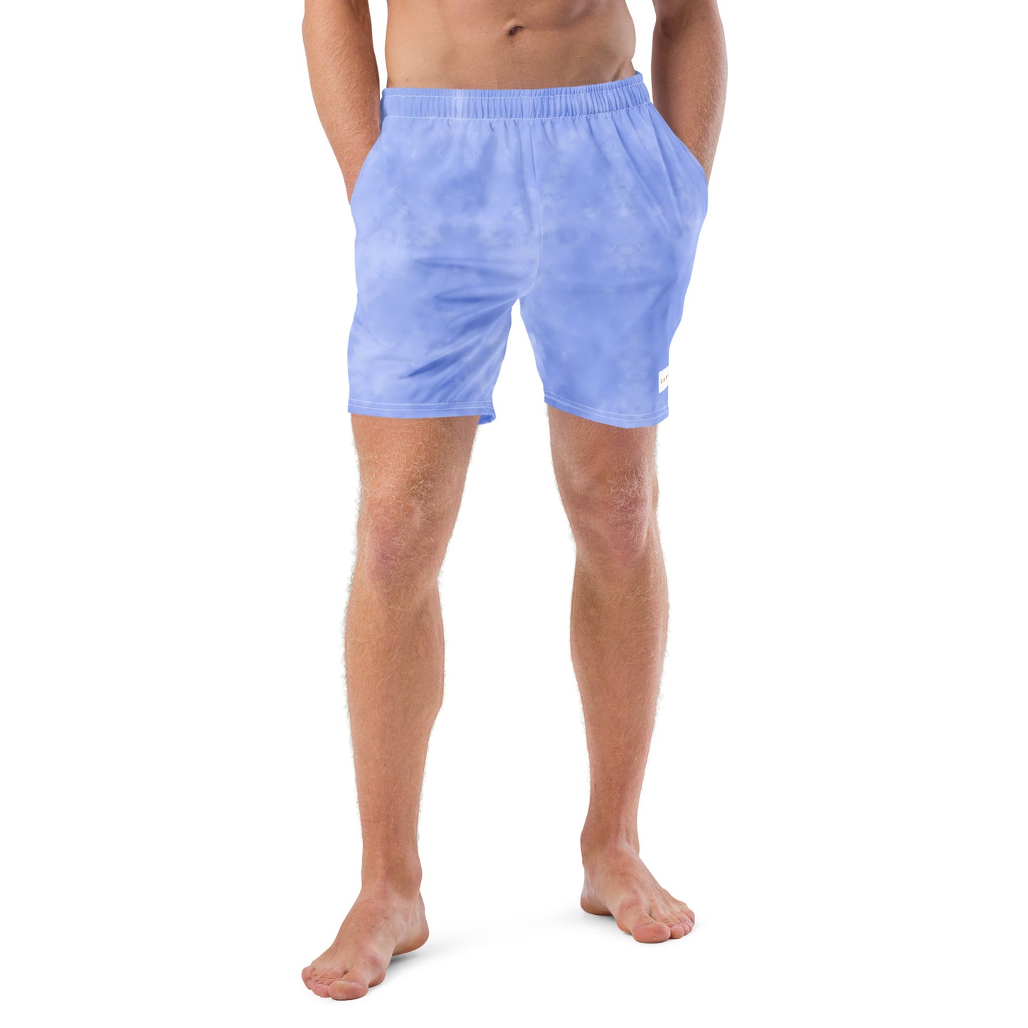 Men's Swim Trunks - Cartovche Badge (Blue Wash)