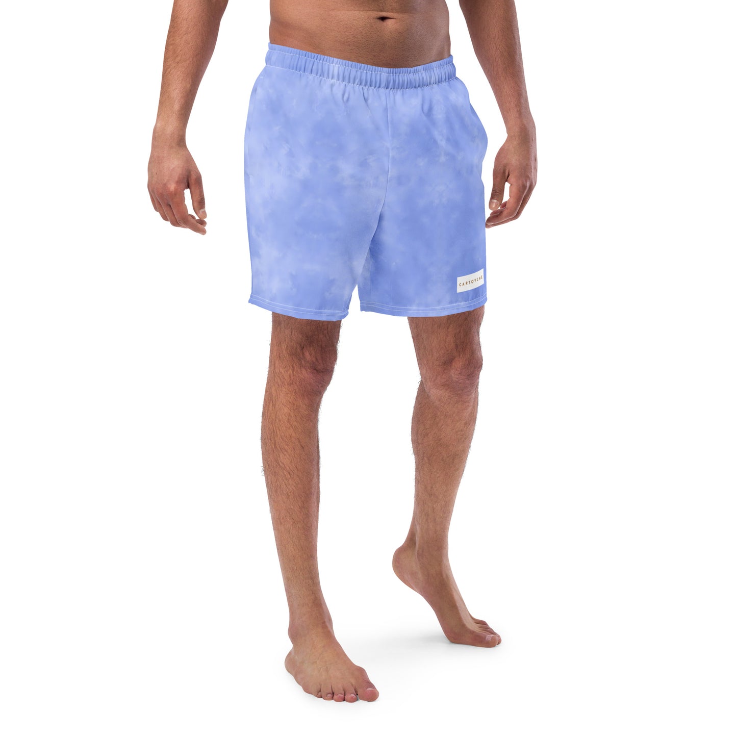 Men's Swim Trunks - Cartovche Badge (Blue Wash)