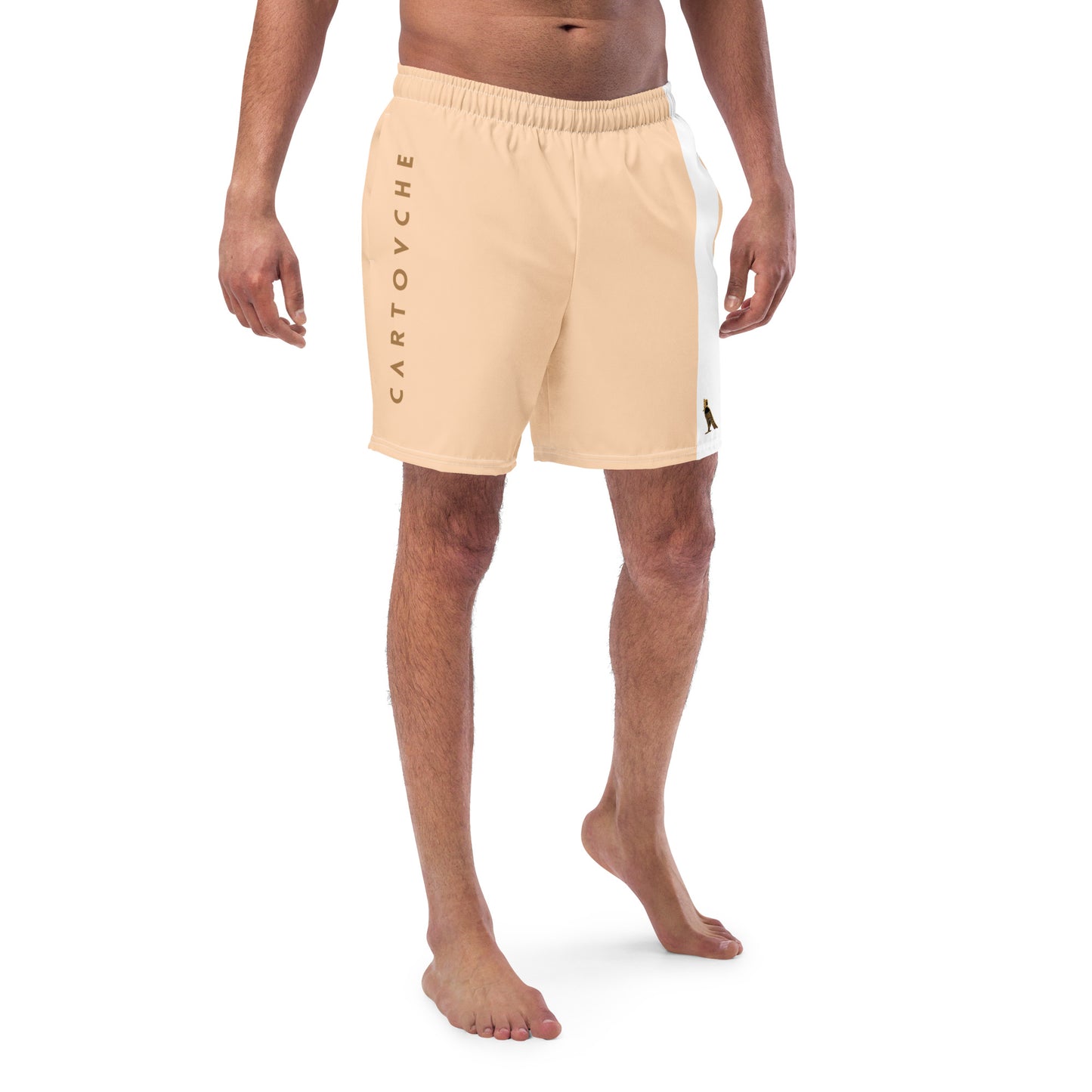 Men's Swim Trunks - Cartovche Logo (Peaches & Cream)
