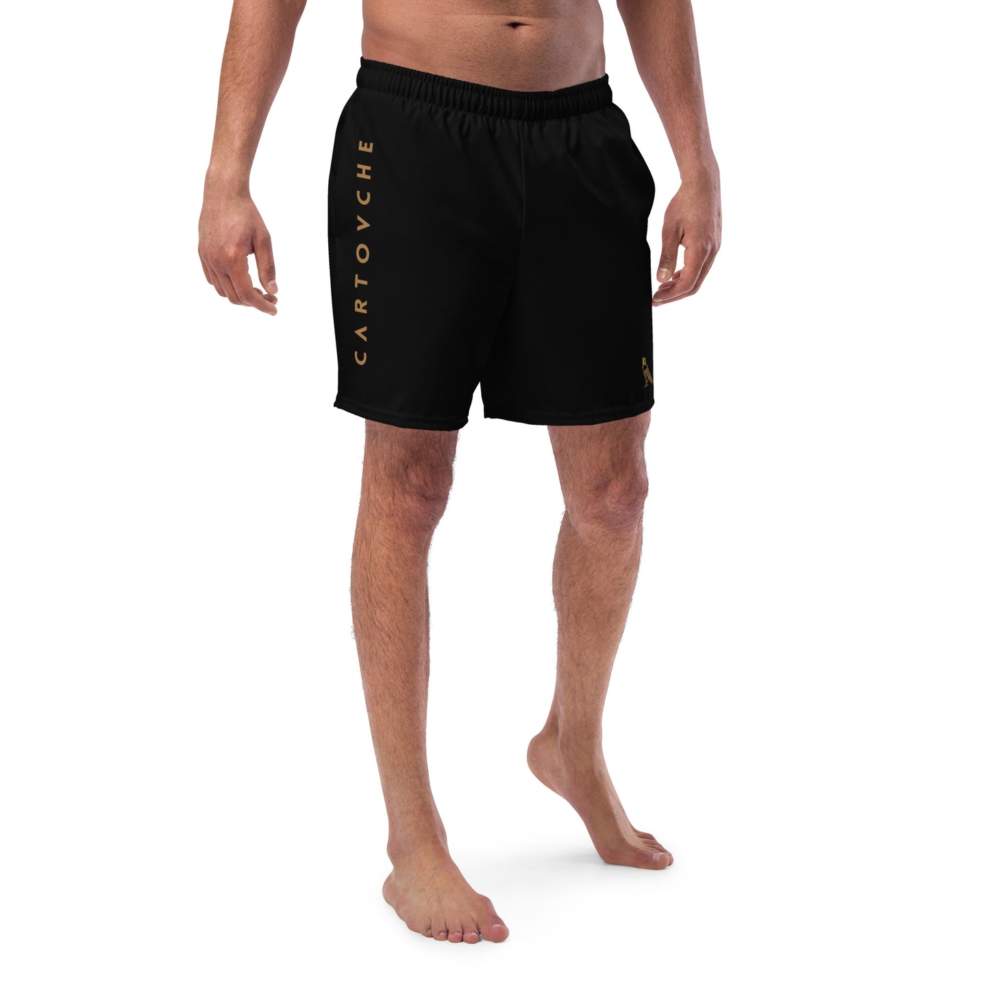 Men's Swim Trunks - Cartovche Logo (Black)