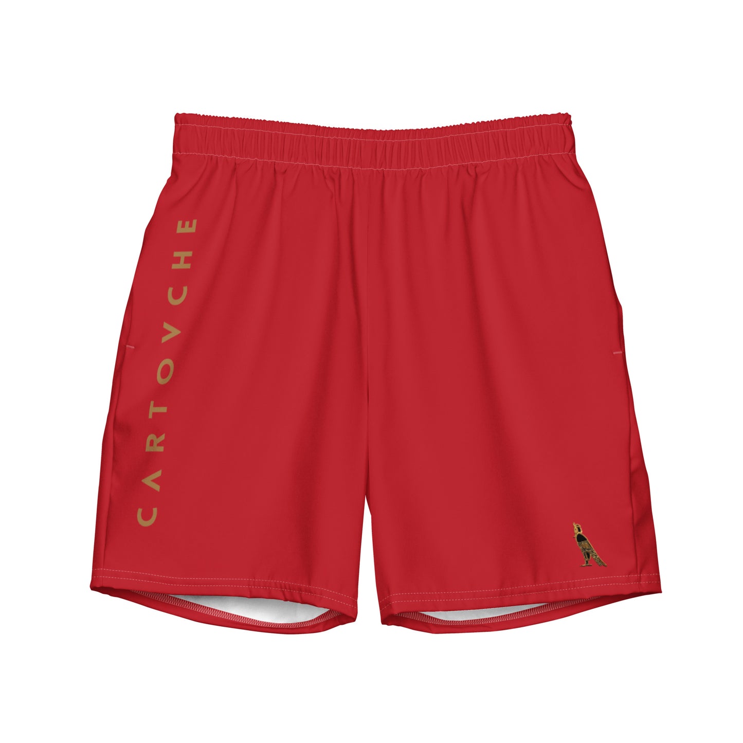 Men's Swim Trunks - Cartovche Logo (Red)