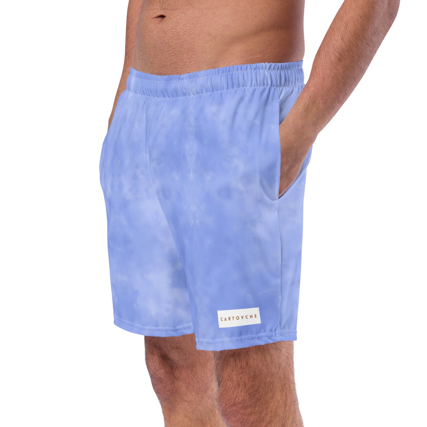 Men's Swim Trunks - Cartovche Badge (Blue Wash)